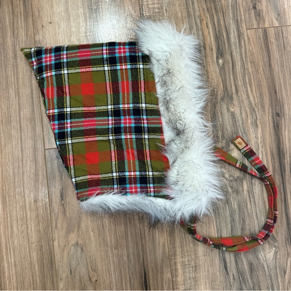 Native Fable Holiday Plaid Elven Bonnet Size Youth